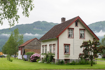 Typical wooden house in Stryn Norway