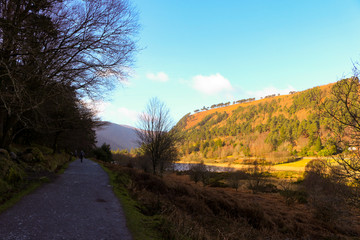 Fototapeta na wymiar Beautiful Irish Landscape In Wicklow Mountains