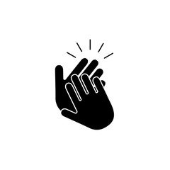 Clapping hands icon vector isolated on white background