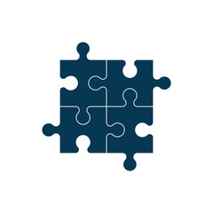 Puzzle Logo icon vector isolated on white background