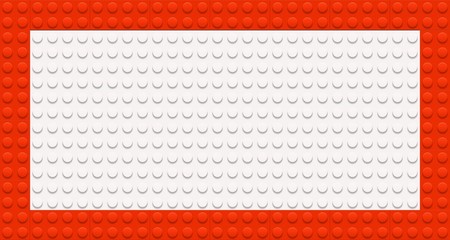 Vector frame from kids construction/building blocks/bricks. For kids party, birthday. Background with toys. Suitable for greetings card, holidays. © Veaceslav