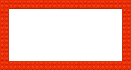 Vector frame from kids construction/building blocks/bricks. For kids party, birthday. Background with toys. Suitable for greetings card, holidays. © Veaceslav