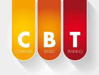 CBT - Computer Based Training acronym, education concept background