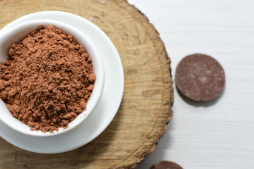 Chocolate powder and cocoa tablets