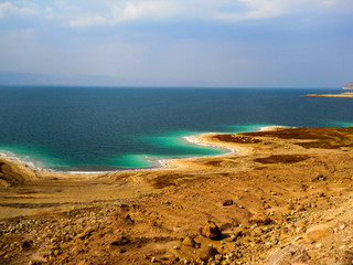 Salt on the shores of the Dead Sea