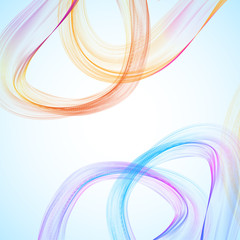 Naklejka premium Abstract colorful background with wave. Vector illustration