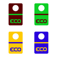 eco icons tags vegan vegetarian. vector 