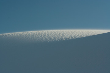 White gypsum sand dunes at White Sands National Park, New Mexico