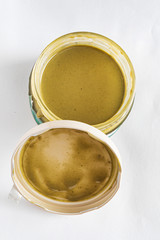 hemp butter in the bottle
