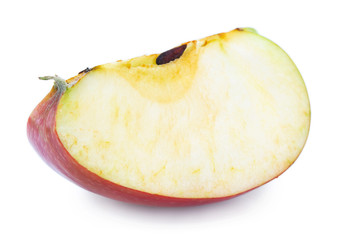 Fresh red apple isolated on white background