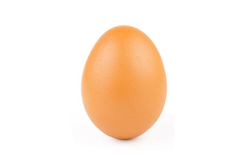 chicken egg isolated on white background with clipping path.