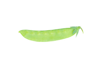 Sugar Pea, Snow peas isolated on white background with clipping path.