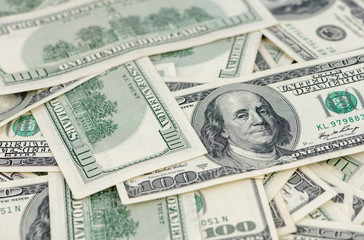 Background of 100 dollar bills