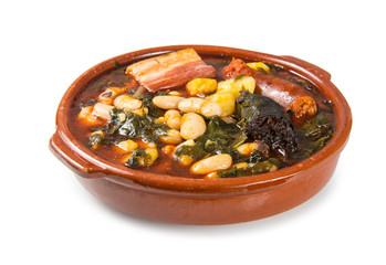 alubias con repollo, pote asturiano