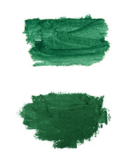 Green ink background painted by brush.
