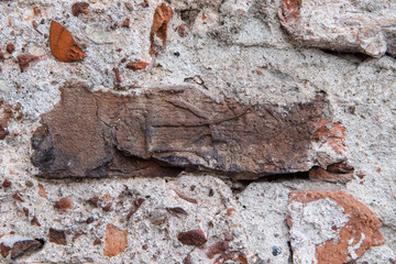 Brickwork of the Kalozha church in Grodno