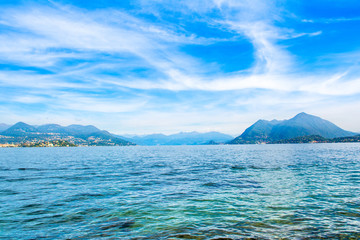 Sunset landscape of Lake Maggiore, Italy