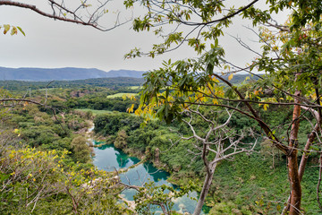 Unbelievable summer morning scene on the Waterfall (EL SALTO-EL MECO) san luis potosi...