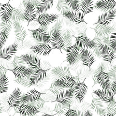 Tropical leaves design seamless pattern