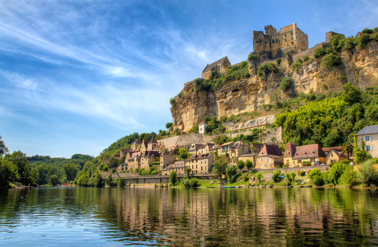Approaching Beautiful Beynac on the River Dordogne, France