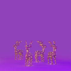 Christmas Deer Lights on purple / pink background