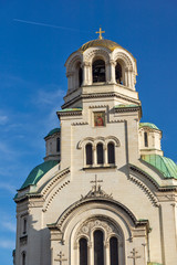 Fototapeta na wymiar Cathedral Church Saint Alexander Nevski in Sofia, Bulgaria