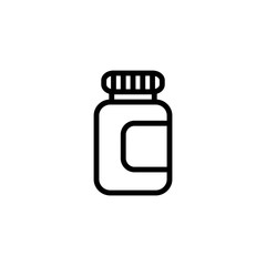 vector, medicine jar icon