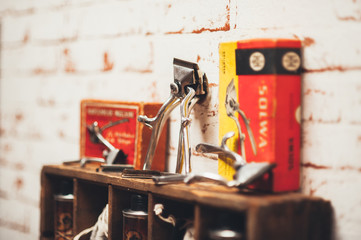 Rugged razor in a barbershop