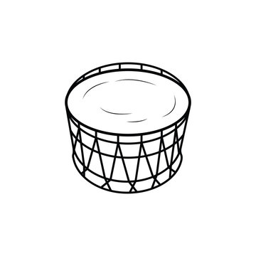 Turkish regional drum vector drawing