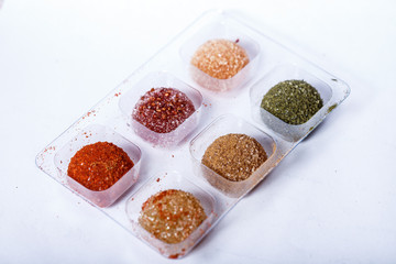 homemade sugar candies isolated on white background