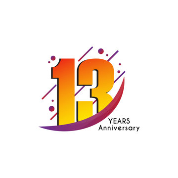 13 Years Anniversary Template Design