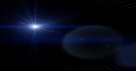 Lens Flare Effect, 3d render