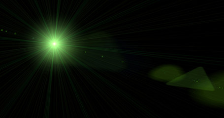 Lens Flare Effect, 3d render