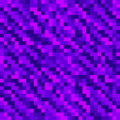Bright mosaic of pink intersecting squares and violet blocks.