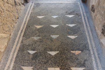 Naples, Herculaneum,  archaeological area, view of the remains of the ancient city buried by the...