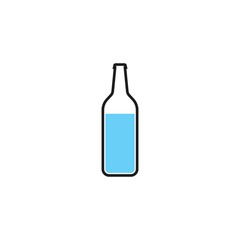 bottle logo vector icon illustration
