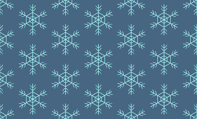 Snowflake winter seamless new year texture pattern