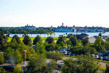 view of the city Disney