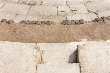 Italy, Pompeii, archaeological area, remains of the city buried by the eruption of ashes and rocks...