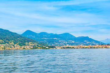 Sunset landscape of Lake Maggiore, Italy