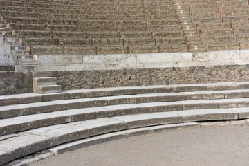 Italy, Pompeii, archaeological area, remains of the city buried by the eruption of ashes and rocks...
