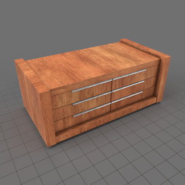 Modern wooden bureau