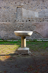 Italy, Pompeii, remains of the city buried by the eruption of ashes and lapilli of Vesuvius in 79.
