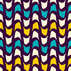 Seamless pattern with bright geometric elements.