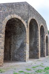 Italy, Pompeii, remains of the city buried by the eruption of ashes and lapilli of Vesuvius in 79.
