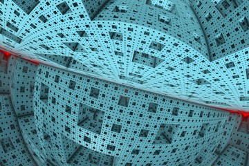 Obraz premium fractal cubic spatial form