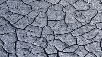 Dried and cracked land in the dry season. natural background and texture