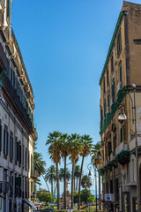 Italy, Naples, view of historic building in the city center