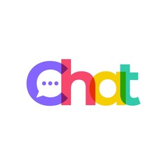 Chat vector logotype design template