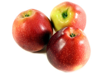 Apples on a white background isolated. Healthy food.